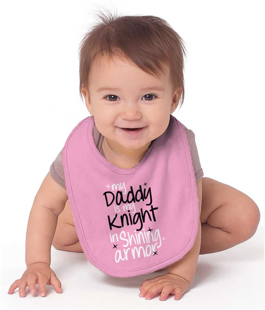 Knight In Shining Armor Infant Baby Bib-Direct To Garment Print-Brisco Baby