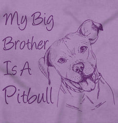 Brother is a Pitbull Toddler Ruffled Trim T-Shirt-Direct To Garment Print-Brisco Baby