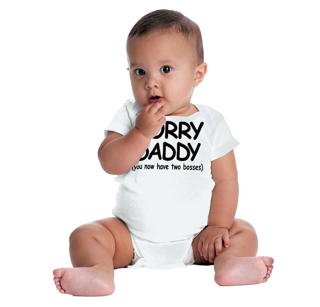 Sorry Daddy Romper Bodysuit-Direct To Garment Print-Brisco Baby