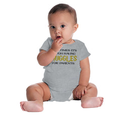 Muggles For Parents Romper Bodysuit-Direct To Garment Print-Brisco Baby