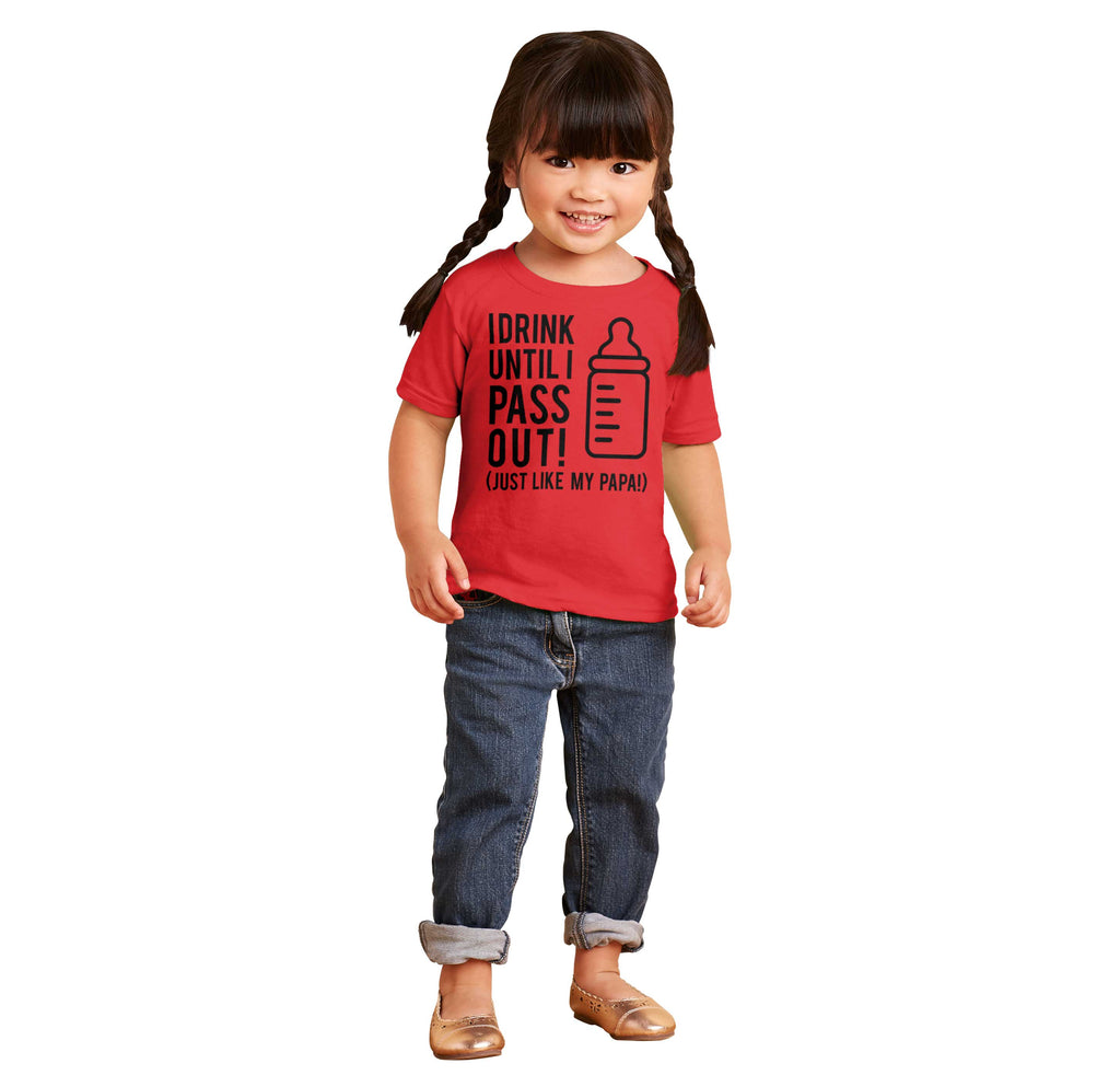 Drink Until I Pass Out Infant Toddler T Shirt-Direct To Garment Print-Brisco Baby