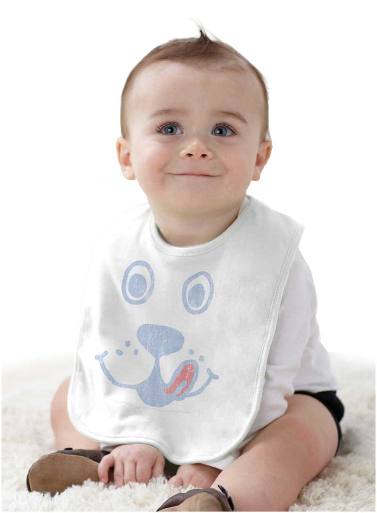Distressed Puppie Infant Baby Bib-Direct To Garment Print-Brisco Baby