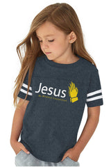 Jesus Connection Toddler Football Jersey Tee-Direct To Garment Print-Brisco Baby