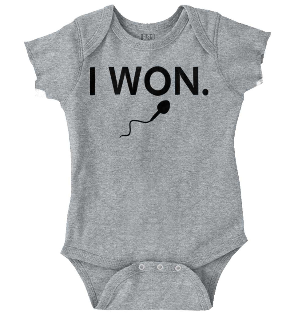 Won The Race Romper Bodysuit-Direct To Garment Print-Brisco Baby