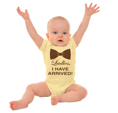 I Have Arrived Romper Bodysuit-Direct To Garment Print-Brisco Baby