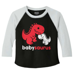 Babysaurus Rex Toddler Baseball-Direct To Garment Print-Brisco Baby