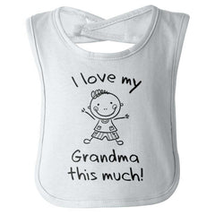 Love My Grandma Infant Baby Bib-Direct To Garment Print-Brisco Baby