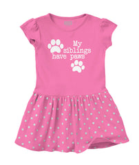 Siblings have paws Baby Polka Dot Skirt Dress-Direct To Garment Print-Brisco Baby