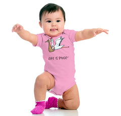 Stork Romper-Direct To Garment Print-Brisco Baby