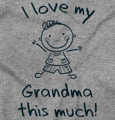 Love My Grandma Raglan Romper Bodysuit-Direct To Garment Print-Brisco Baby