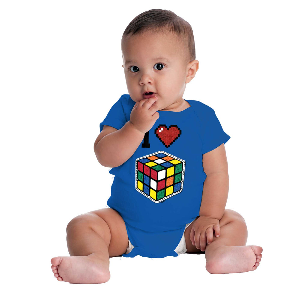 Cutout Rubik's Cube Romper Bodysuit-Direct To Garment Print-Brisco Baby