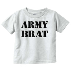 Army Brat Infant Toddler T Shirt-Direct To Garment Print-Brisco Baby