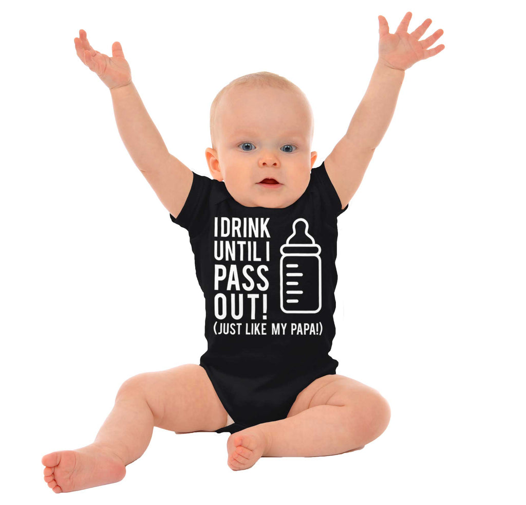 Drink Until I Pass Out Romper Bodysuit-Direct To Garment Print-Brisco Baby