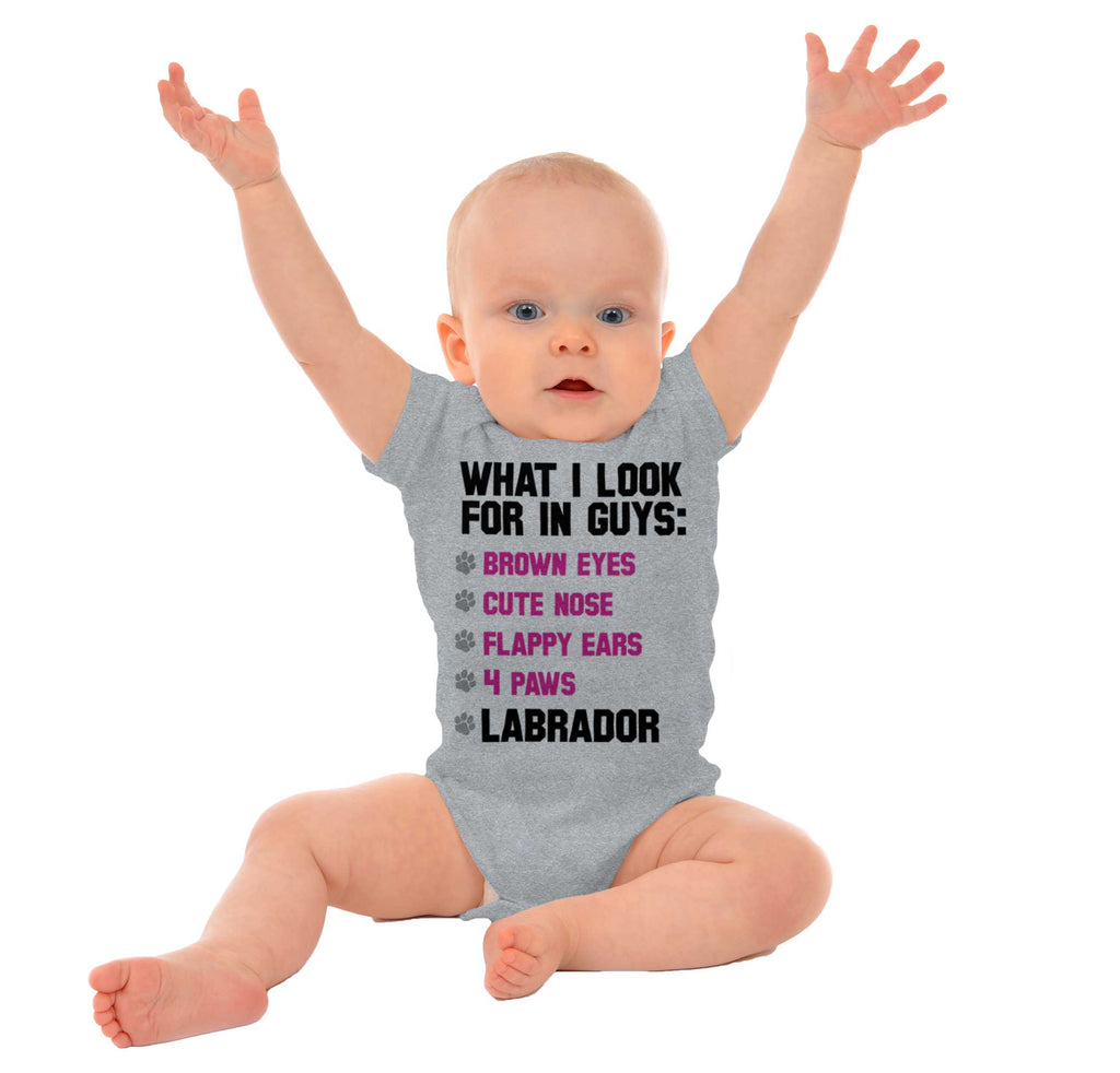 Labrador Checklist Romper Bodysuit-Direct To Garment Print-Brisco Baby
