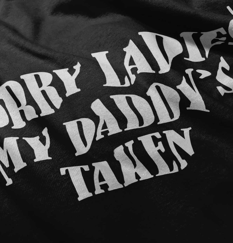 Daddy's Taken Infant Baby Bib-Direct To Garment Print-Brisco Baby