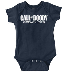 Call Of Doody Romper Bodysuit-Direct To Garment Print-Brisco Baby