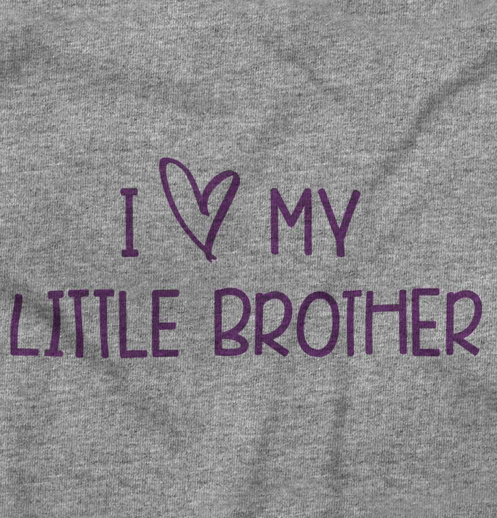 I Love My Little Brother Romper Bodysuit-Direct To Garment Print-Brisco Baby