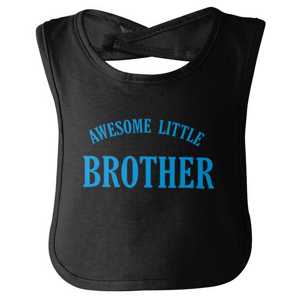 Awesome Little Brother Infant Baby Bib-Direct To Garment Print-Brisco Baby