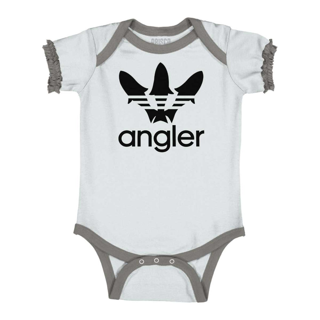 Angler Ruffled Trim Bodysuit-Direct To Garment Print-Brisco Baby