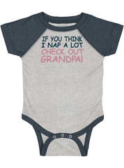 Check Out Grandpa Raglan Romper Bodysuit-Direct To Garment Print-Brisco Baby