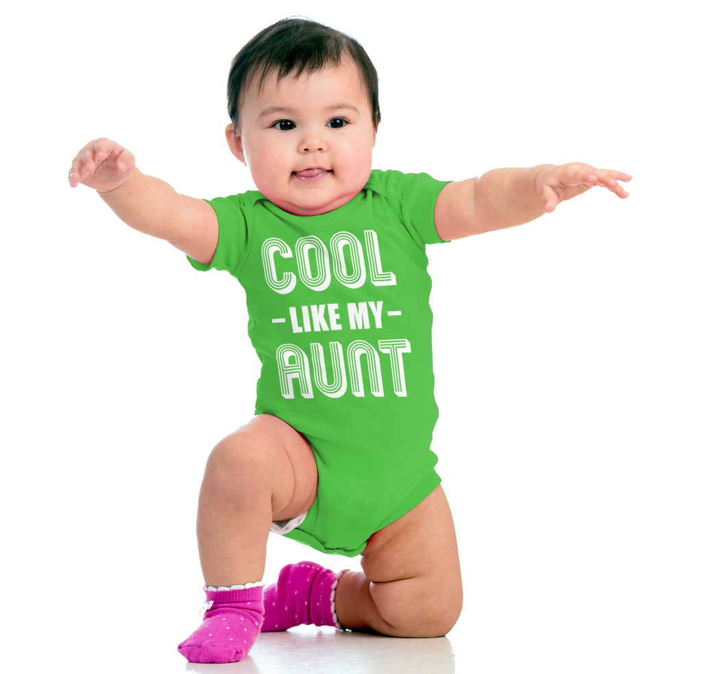 Cool Like My Aunt Romper Bodysuit-Direct To Garment Print-Brisco Baby