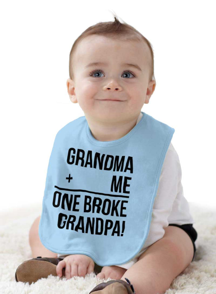 One Broke Grandpa Infant Baby Bib-Direct To Garment Print-Brisco Baby