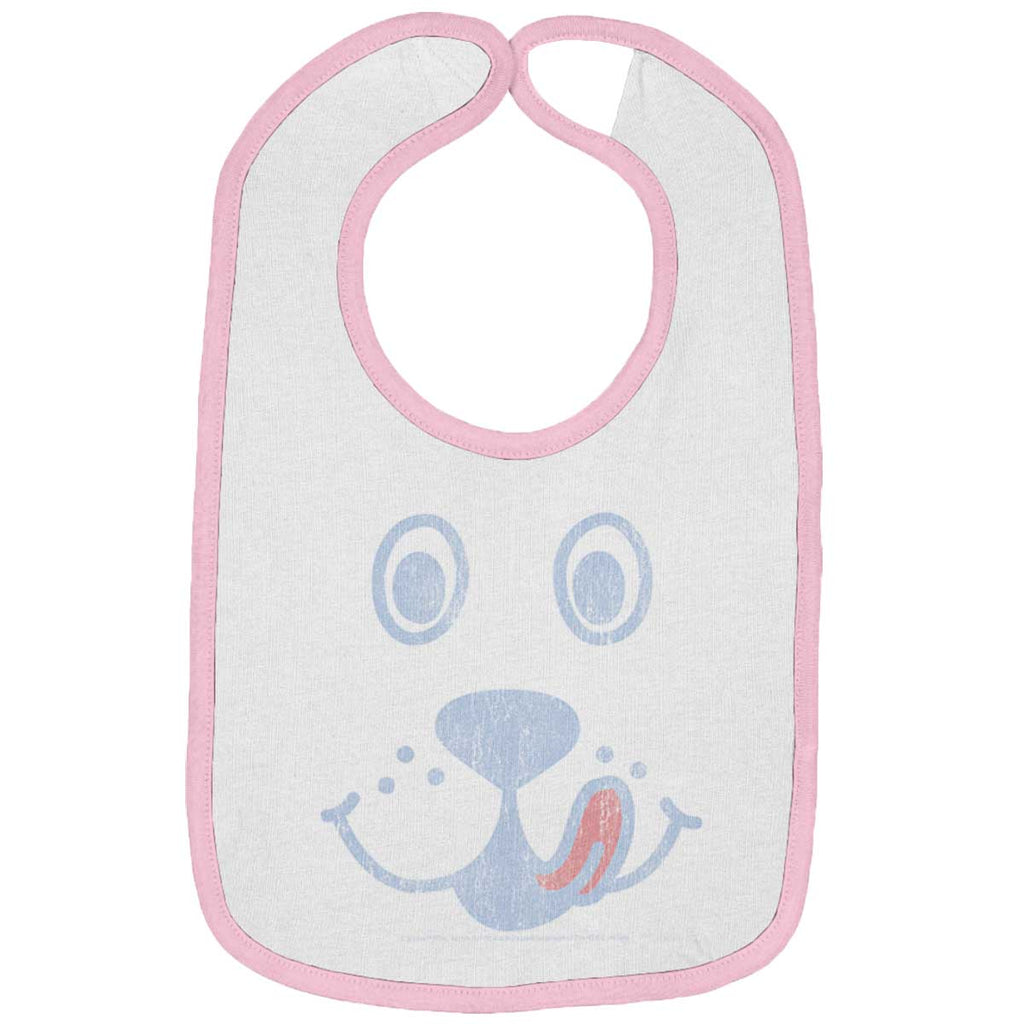 Distressed Puppie Trimmed Colored Velcro Bib-Direct To Garment Print-Brisco Baby