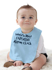 Alarm Clock Infant Baby Bib-Direct To Garment Print-Brisco Baby