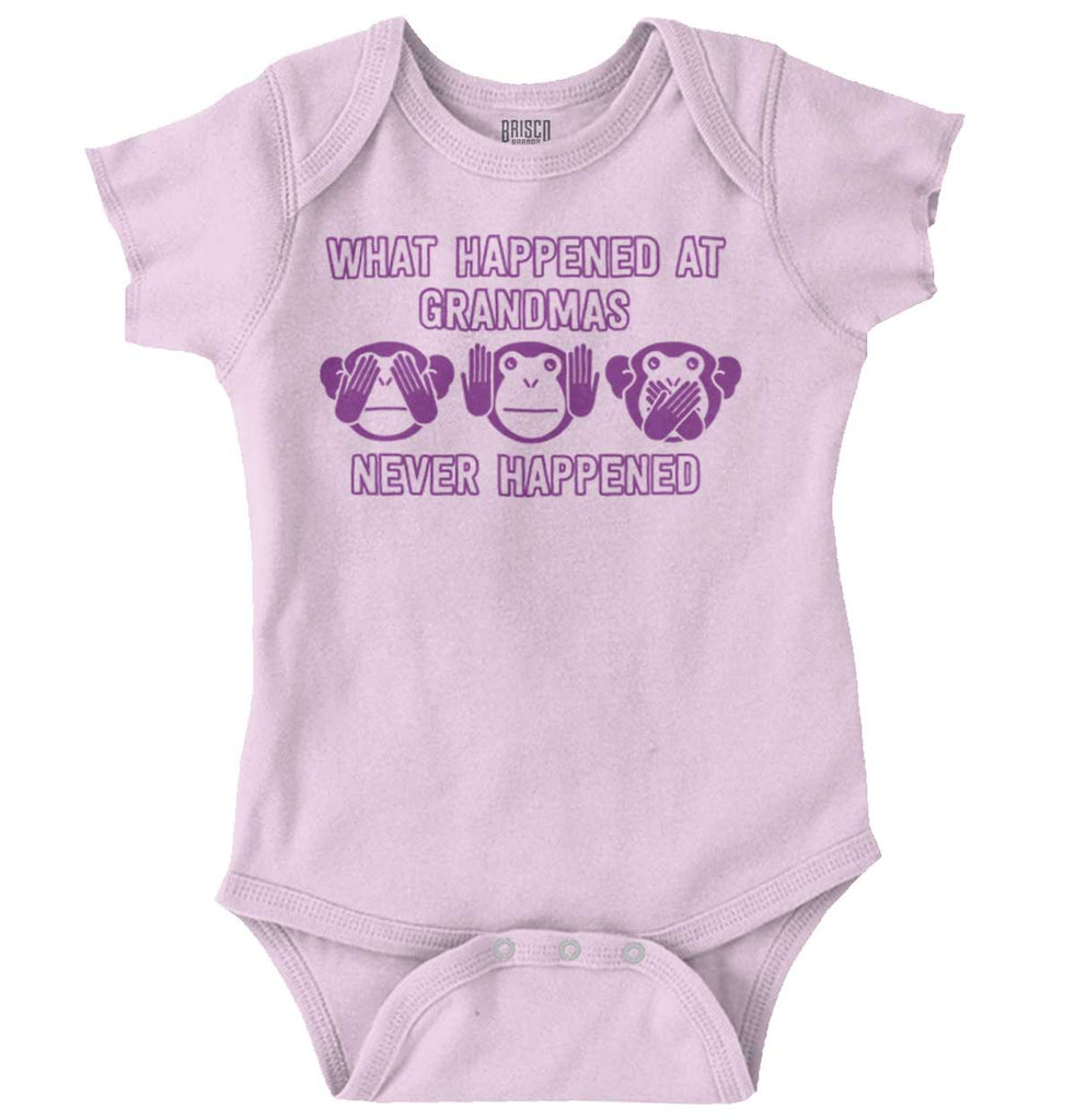Happens At Grandmas Romper Bodysuit-Direct To Garment Print-Brisco Baby