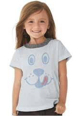 Distressed Puppie Toddler Ruffled Trim T-Shirt-Direct To Garment Print-Brisco Baby