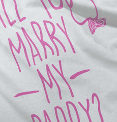 Marry My Daddy Toddler Ruffle Bottom Tee-Direct To Garment Print-Brisco Baby