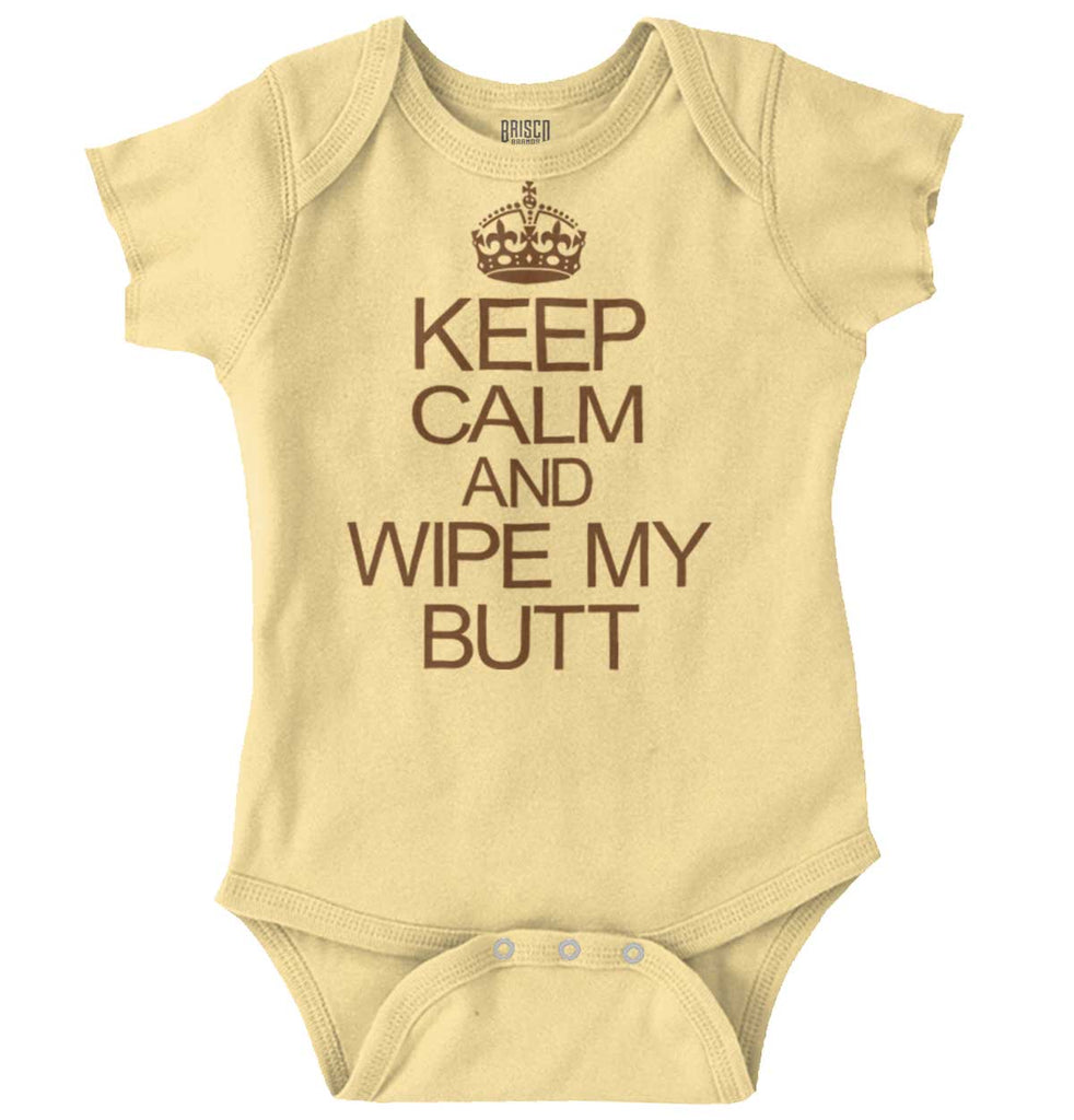Wipe My Butt Romper Bodysuit-Direct To Garment Print-Brisco Baby