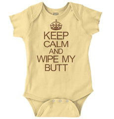 Wipe My Butt Romper Bodysuit-Direct To Garment Print-Brisco Baby