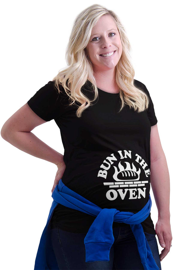 Bun In The Oven Maternity T-Shirt-Direct To Garment Print-Brisco Baby