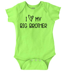 I Love My Big Brother Romper Bodysuit-Direct To Garment Print-Brisco Baby