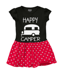 Happy Camper Baby Polka Dot Skirt Dress-Direct To Garment Print-Brisco Baby