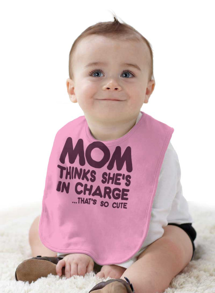 In Charge Infant Baby Bib-Direct To Garment Print-Brisco Baby