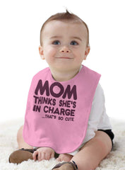 In Charge Infant Baby Bib-Direct To Garment Print-Brisco Baby