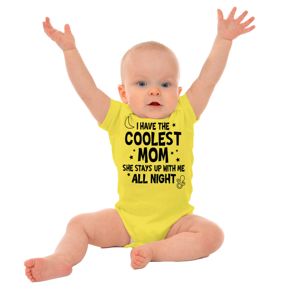 Coolest Mom Romper Bodysuit-Direct To Garment Print-Brisco Baby