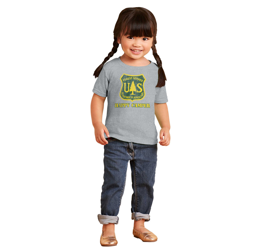 Happy Camper Infant Toddler T Shirt-Direct To Garment Print-Brisco Baby