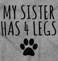 Sister has 4 legs Romper Bodysuit-Direct To Garment Print-Brisco Baby