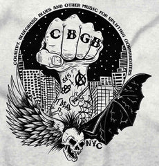 Bat CBGB Infant Baby Bib-Direct To Garment Print-Brisco Baby