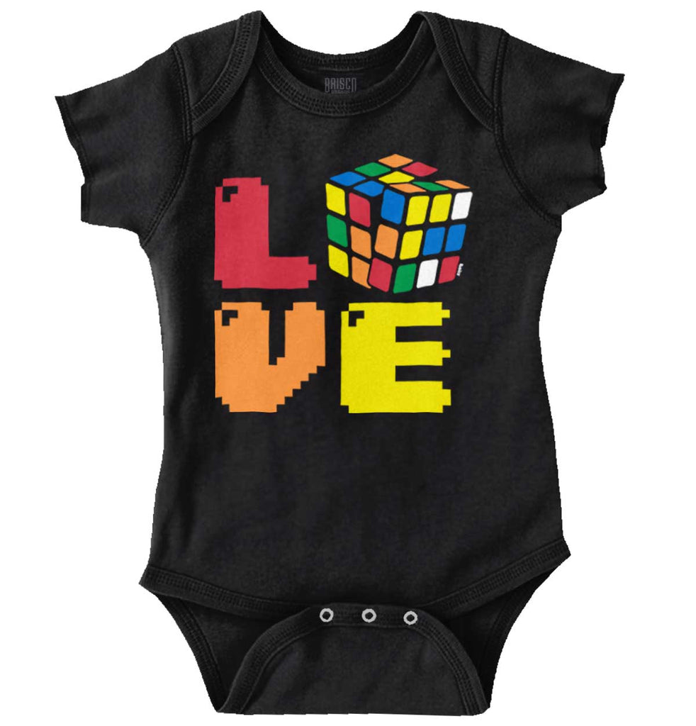 Rubik's Love Romper Bodysuit-Direct To Garment Print-Brisco Baby