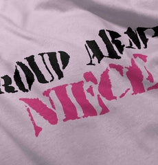 Proud Army Niece Romper Bodysuit-Direct To Garment Print-Brisco Baby