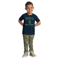 Spinach Strong Infant Toddler T Shirt-Direct To Garment Print-Brisco Baby
