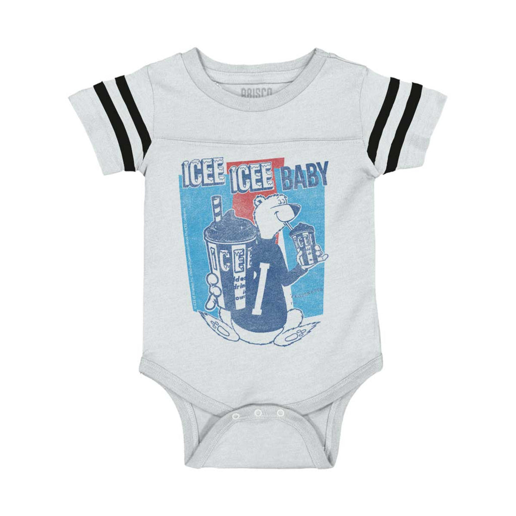 Polar Icee Baby Football Romper Bodysuit-Direct To Garment Print-Brisco Baby