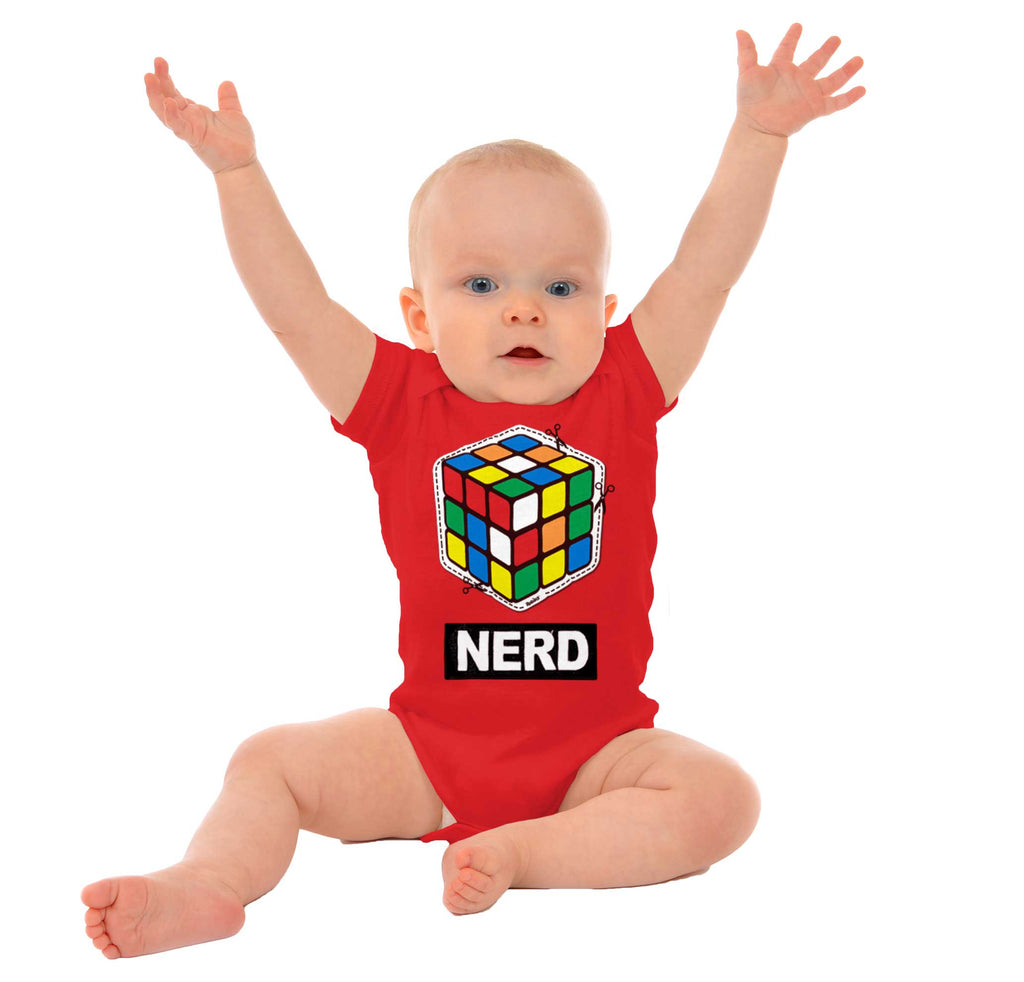 Cutout Nerd Romper Bodysuit-Direct To Garment Print-Brisco Baby