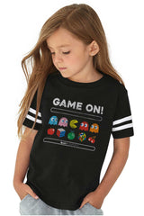 Game On Pac-Man Toddler Football Jersey Tee-Direct To Garment Print-Brisco Baby