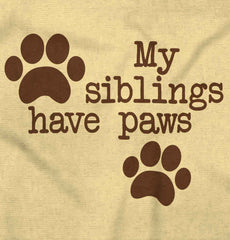 Siblings have paws Romper Bodysuit-Direct To Garment Print-Brisco Baby