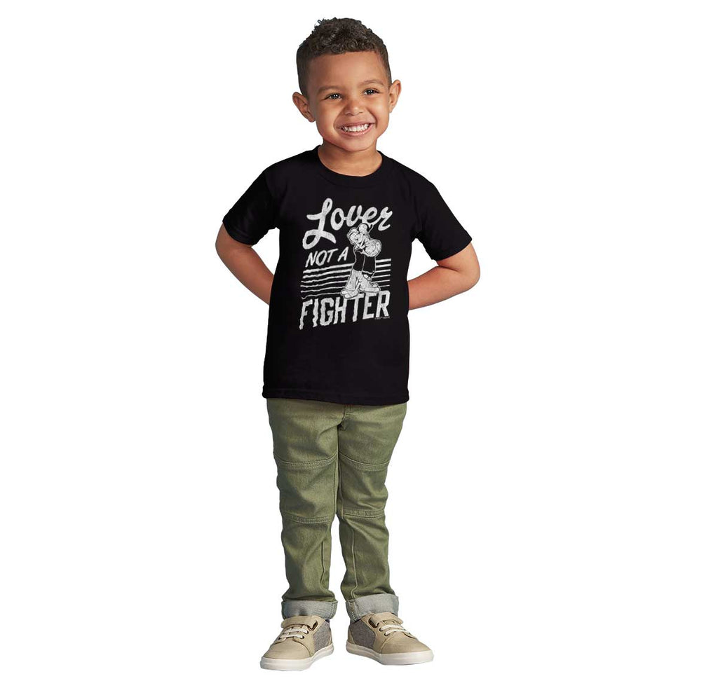 Lover Not A Fighter Infant Toddler T Shirt-Direct To Garment Print-Brisco Baby